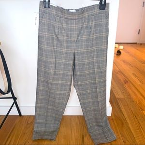 Aritzia babaton conan pant plaid dress pant large glencheck black/white size 4